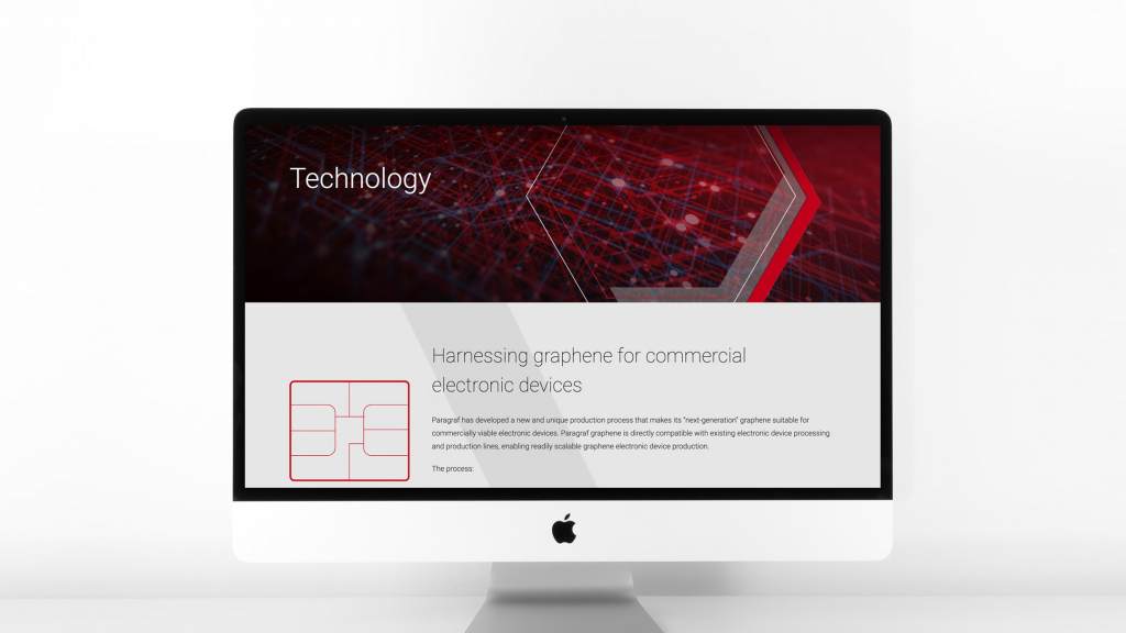 Paragraf website technology page