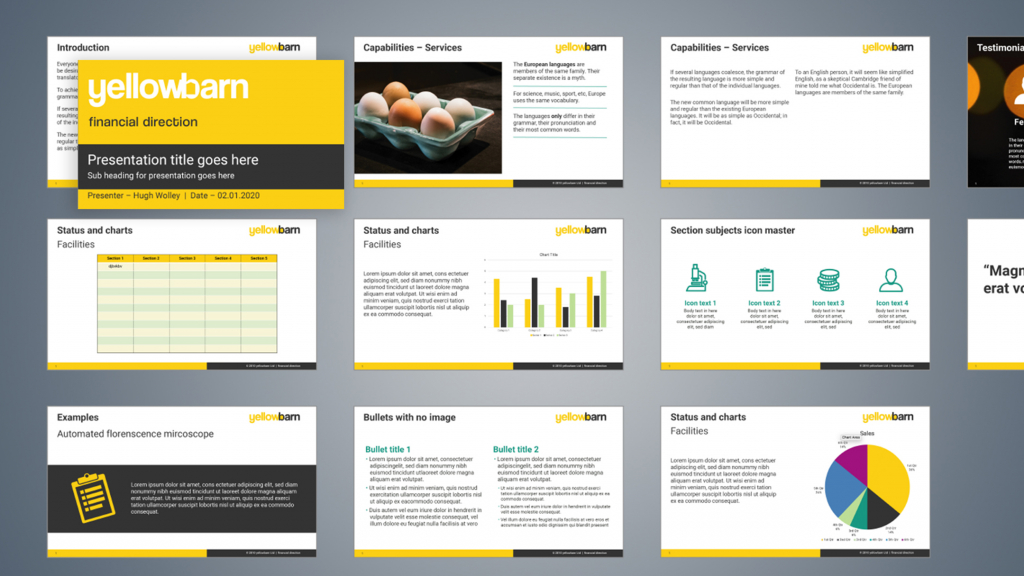 Yellowbarn - powerpoint decks